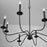 Capital Lighting Vincent Chandelier, Black Iron