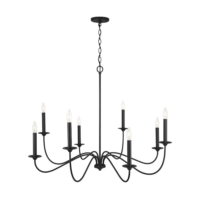 Capital Lighting Vincent Chandelier, Black Iron