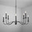 Capital Lighting Vincent Chandelier, Black Iron