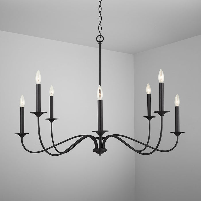 Capital Lighting Vincent Chandelier, Black Iron