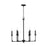 Capital Lighting Clint 6-Light Chandelier, Black Iron