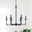 Capital Lighting Clint 6-Light Chandelier, Black Iron