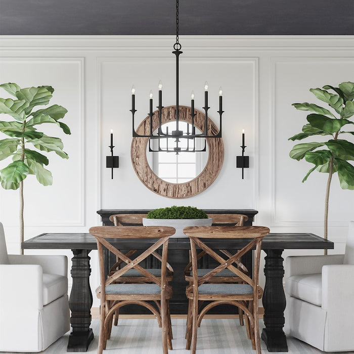 Capital Lighting Clint 6-Light Chandelier, Black Iron