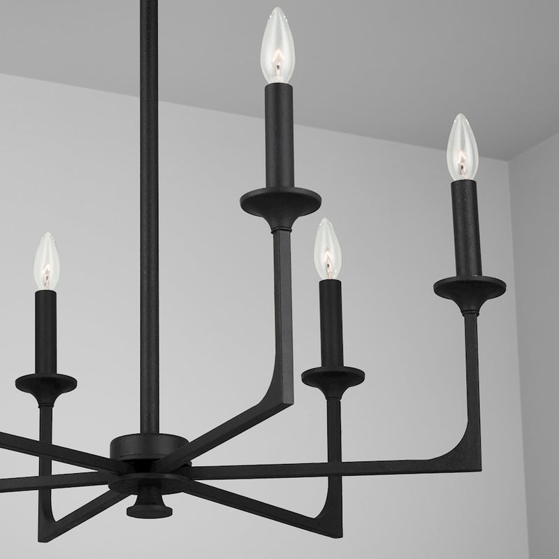 Capital Lighting Clint 6-Light Chandelier, Black Iron