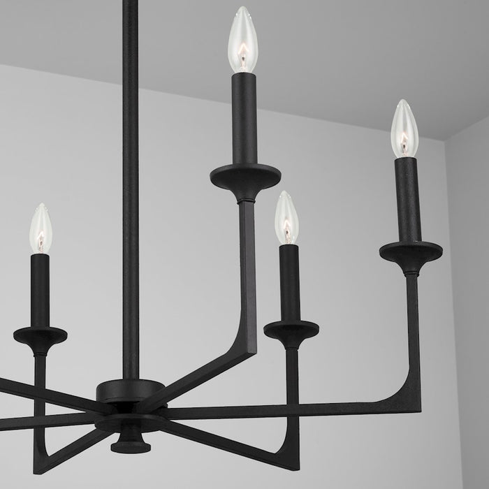 Capital Lighting Clint 6-Light Chandelier, Black Iron