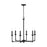 Capital Lighting Clint 6-Light Chandelier, Black Iron