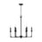 Capital Lighting Clint 6-Light Chandelier, Black Iron