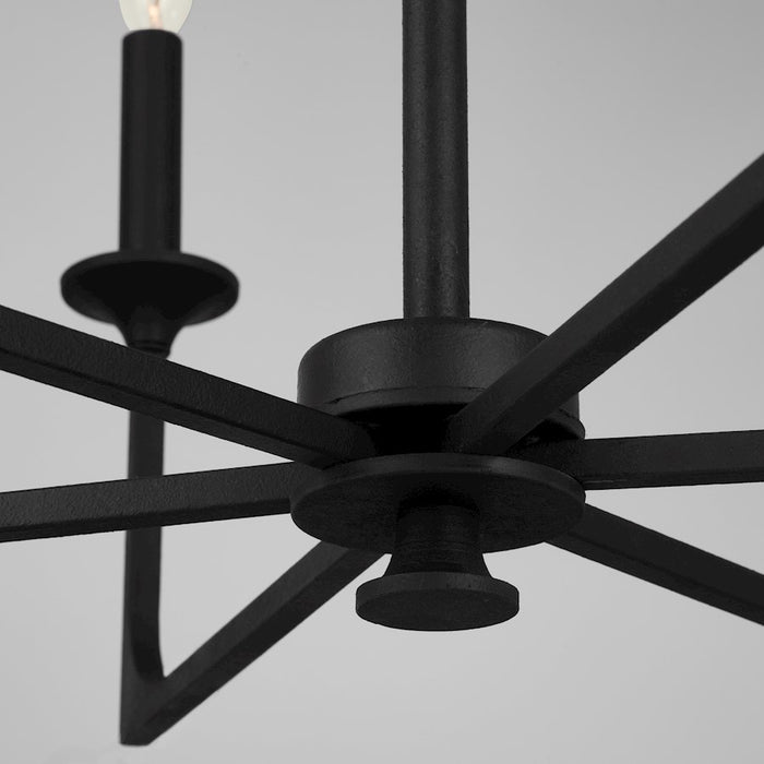 Capital Lighting Clint 6-Light Chandelier, Black Iron