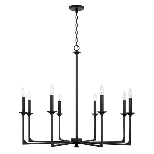 Capital Lighting Clint 8 Light Chandelier in Black Iron