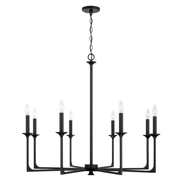 Capital Lighting Clint 8 Light Chandelier in Black Iron