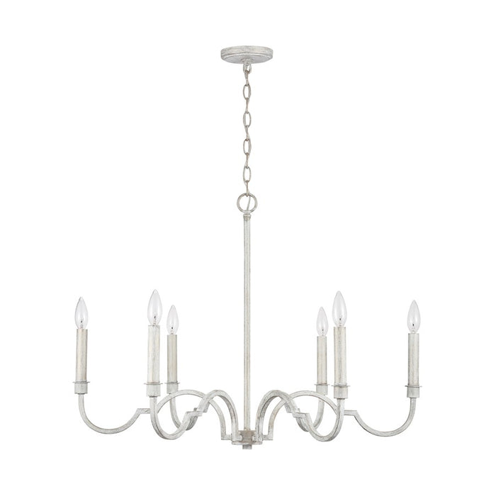 Capital Lighting Demi 6-Light Chandelier, Winter White