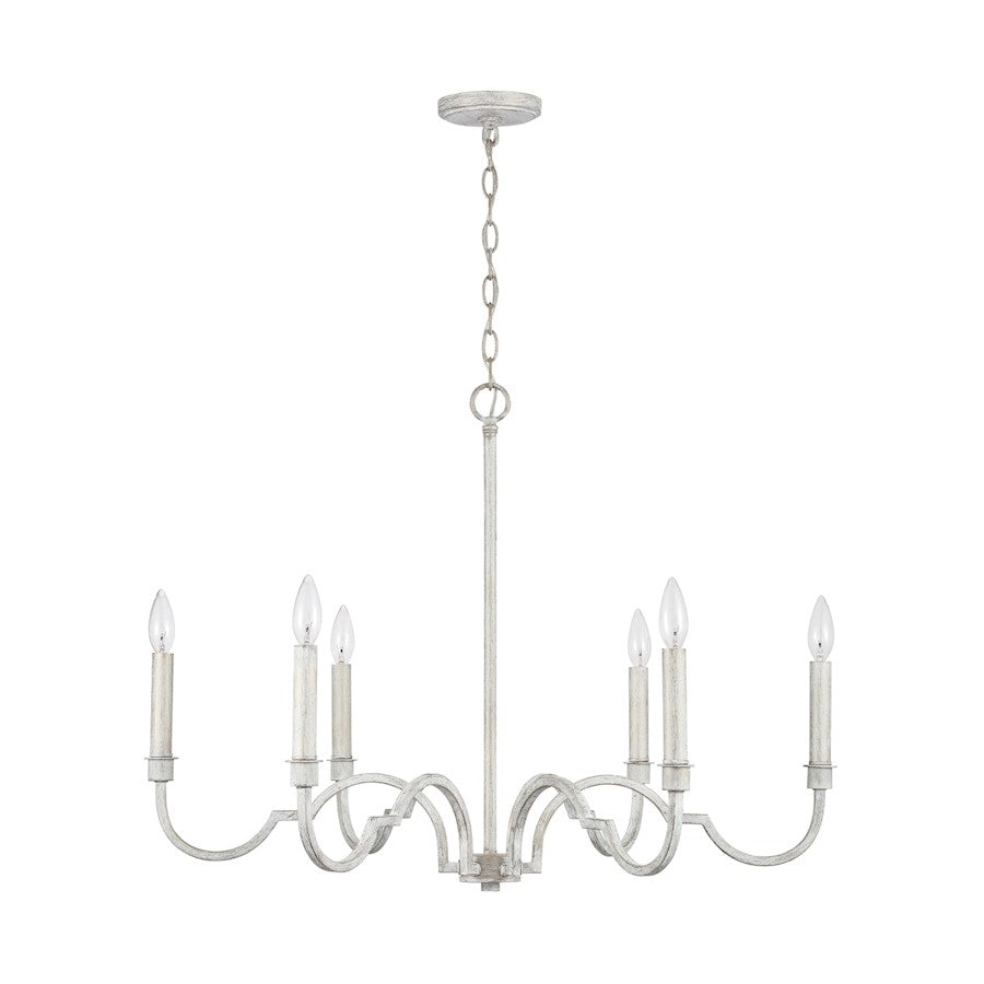Capital Lighting Demi 6-Light Chandelier, Winter White