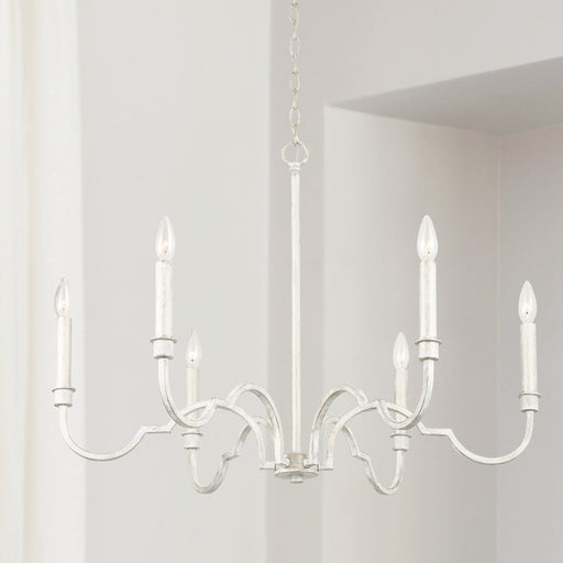 Capital Lighting Demi 6-Light Chandelier, Winter White