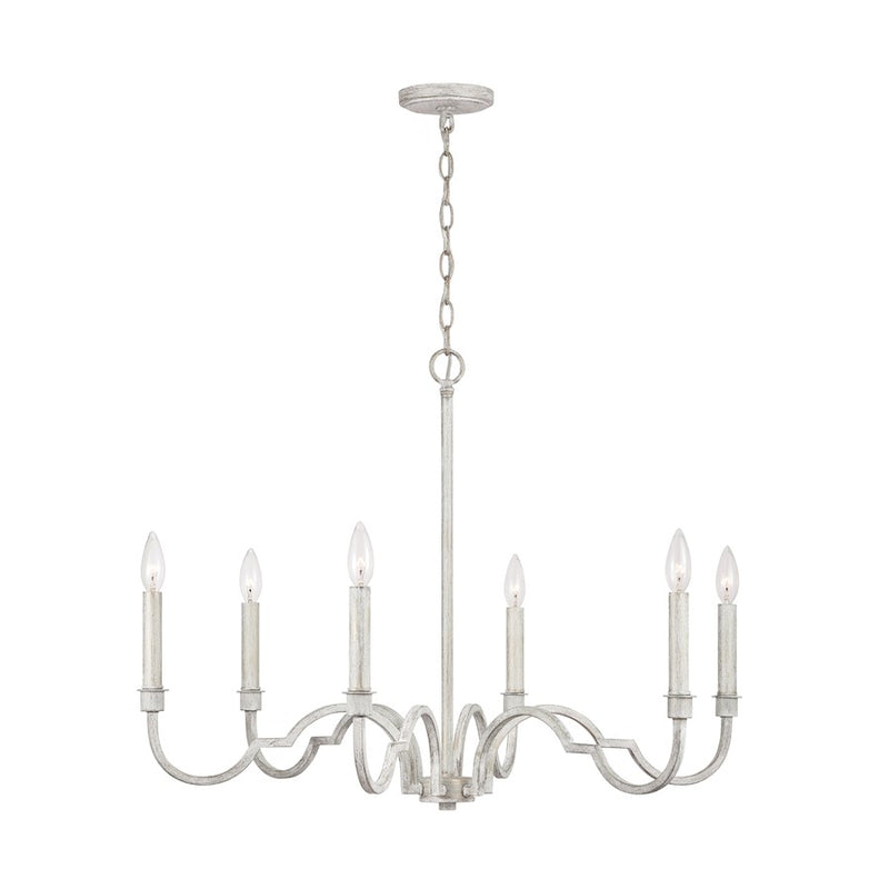 Capital Lighting Demi 6-Light Chandelier, Winter White
