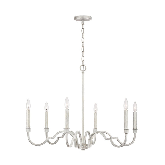 Capital Lighting Demi 6-Light Chandelier, Winter White