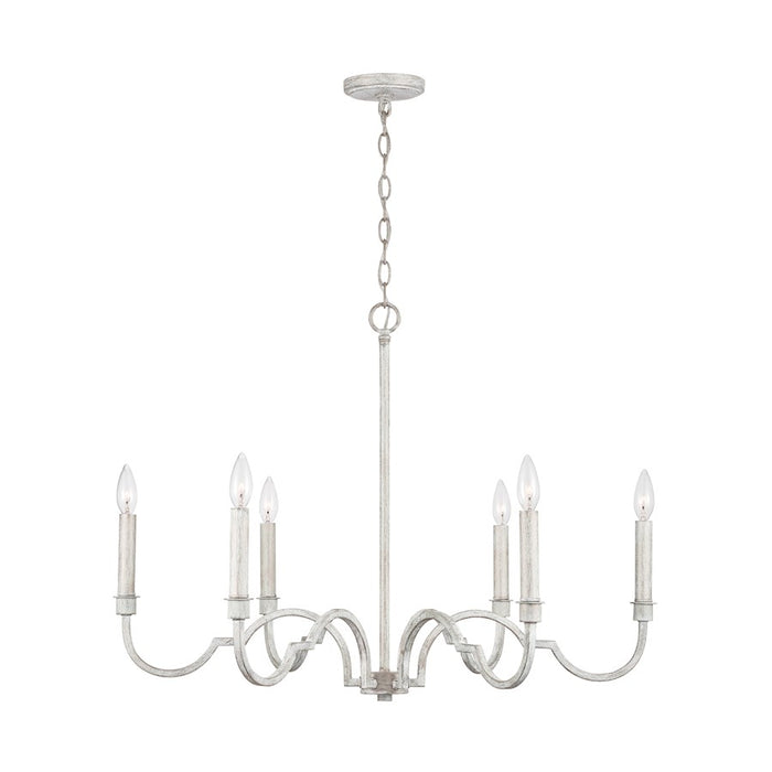 Capital Lighting Demi 6-Light Chandelier, Winter White