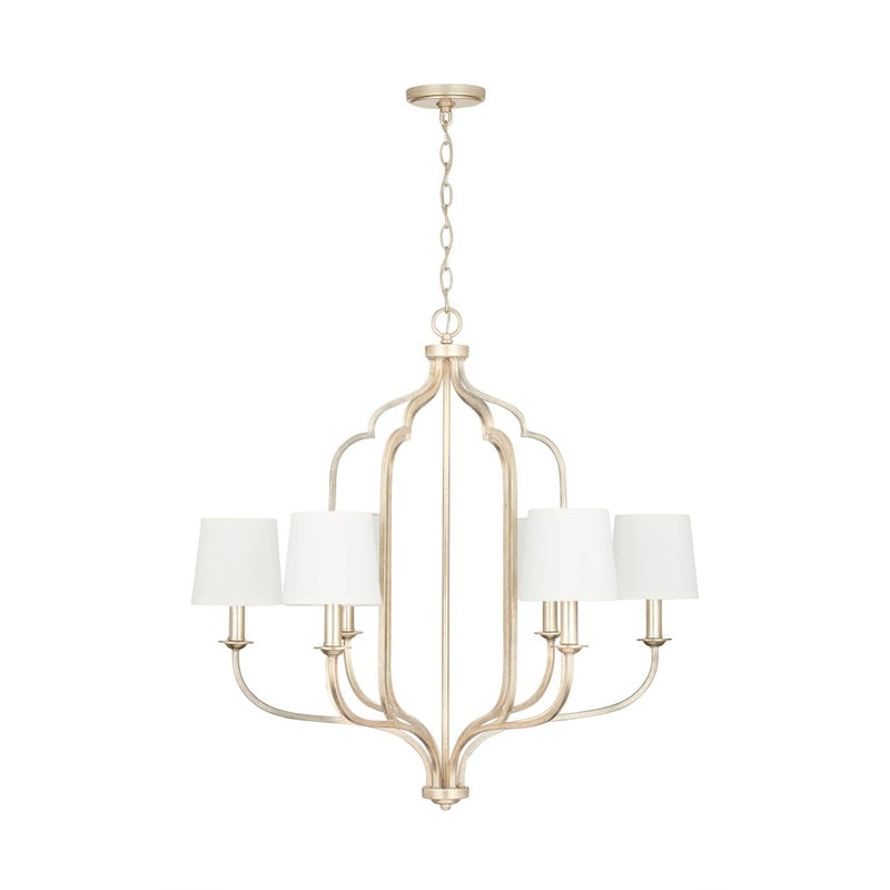 Capital Lighting Ophelia 6-Light Chandelier, Winter Gold