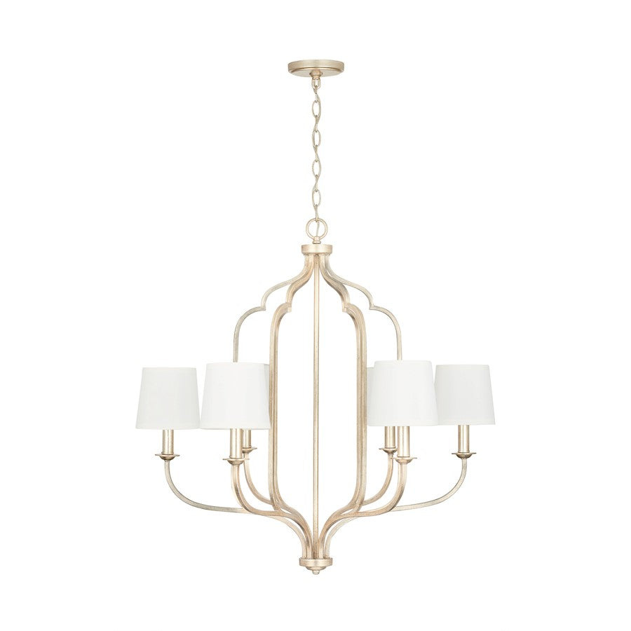 Capital Lighting Ophelia 6-Light Chandelier, Winter Gold