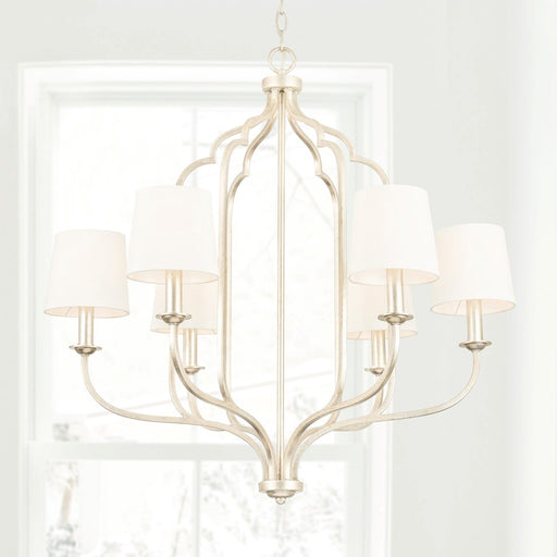 Capital Lighting Ophelia 6-Light Chandelier, Winter Gold