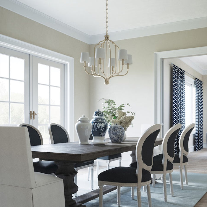 Capital Lighting Ophelia 6-Light Chandelier, Winter Gold