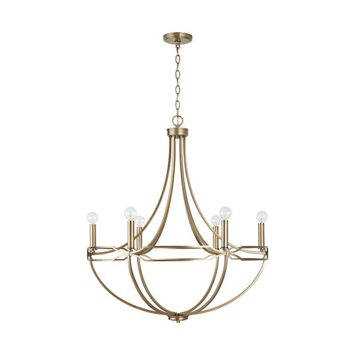 Capital Lighting Jordyn 6-Light Chandelier, Aged Brass