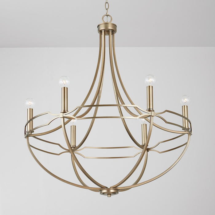Capital Lighting Jordyn 6-Light Chandelier, Aged Brass