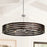 Capital Lighting DaLighton Chandelier, Dark Wood Polished Nickel