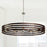 Capital Lighting DaLighton Chandelier, Dark Wood Polished Nickel