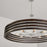 Capital Lighting DaLighton Chandelier, Dark Wood Polished Nickel