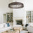Capital Lighting DaLighton Chandelier, Dark Wood Polished Nickel