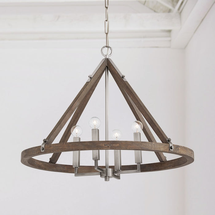 Capital Lighting Hugo Chandelier, Grey Wash Matte Nickel