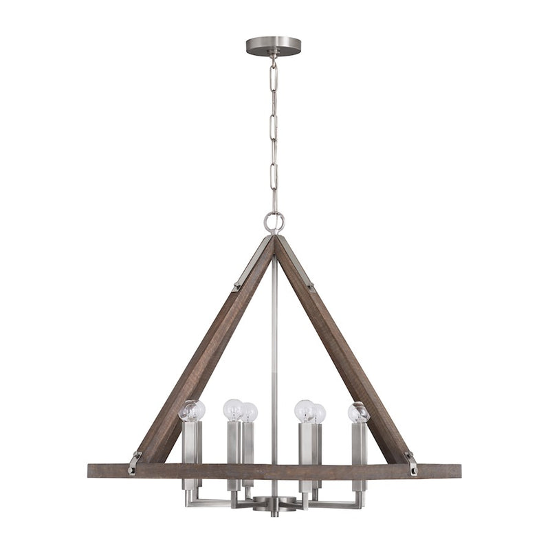 Capital Lighting Hugo Chandelier, Grey Wash Matte Nickel