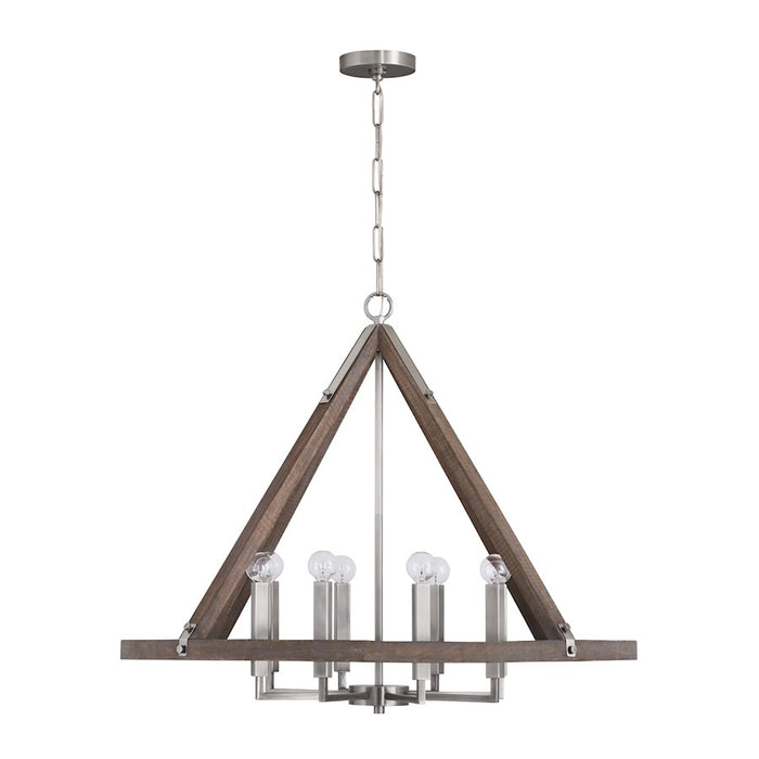 Capital Lighting Hugo Chandelier, Grey Wash Matte Nickel