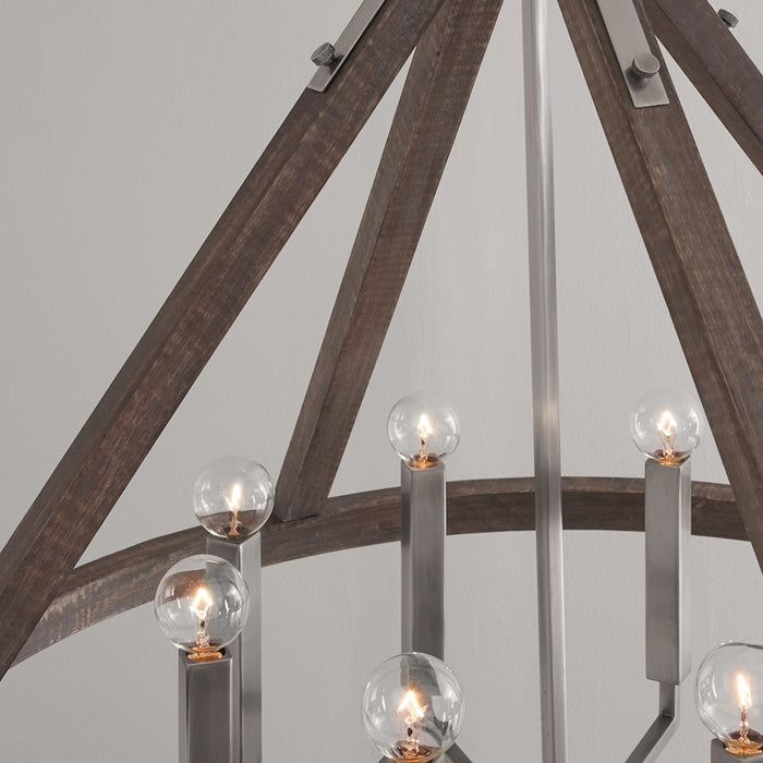 Capital Lighting Hugo Chandelier, Grey Wash Matte Nickel