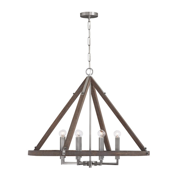 Capital Lighting Hugo Chandelier, Grey Wash Matte Nickel