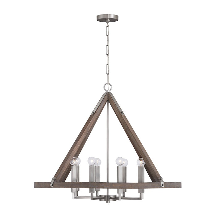 Capital Lighting Hugo Chandelier, Grey Wash Matte Nickel