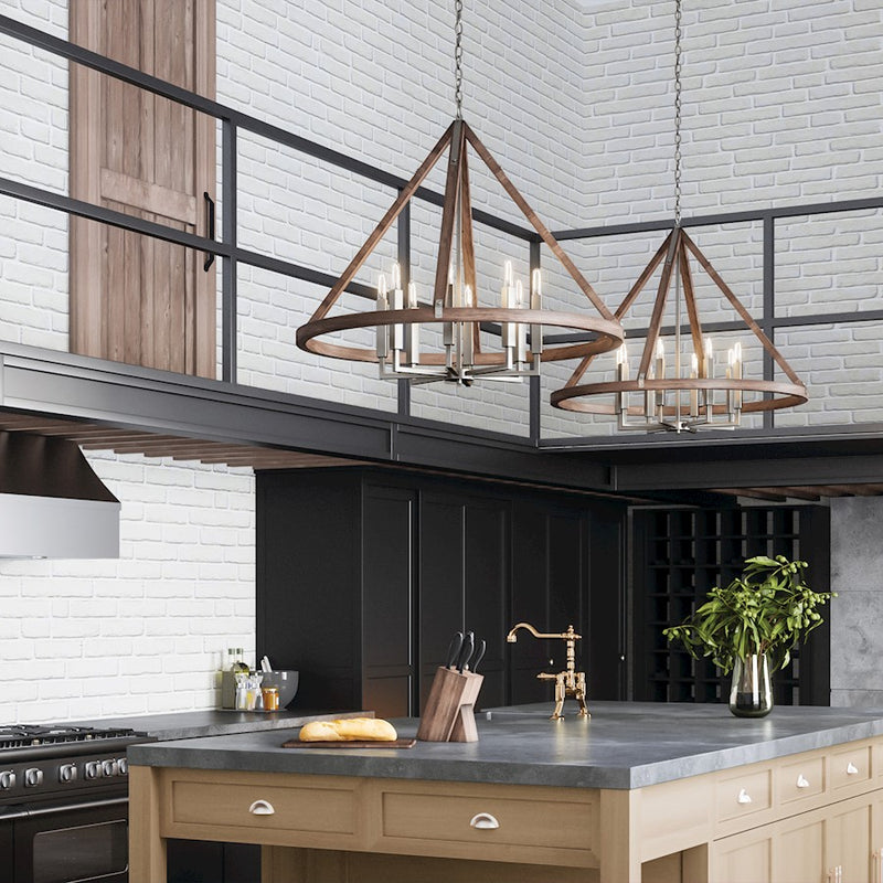 Capital Lighting Hugo Chandelier, Grey Wash Matte Nickel