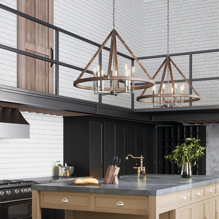 Capital Lighting Hugo Chandelier, Grey Wash Matte Nickel