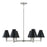 Capital Lighting Benson 6 Light Chandelier in Black Tie