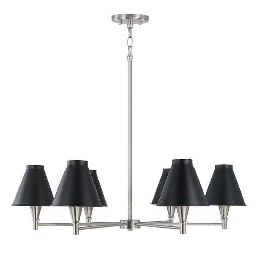 Capital Lighting Benson 6 Light Chandelier in Black Tie