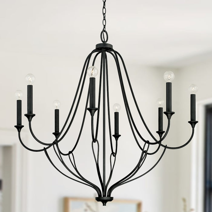 Capital Lighting Bentley Chandelier in Black Iron