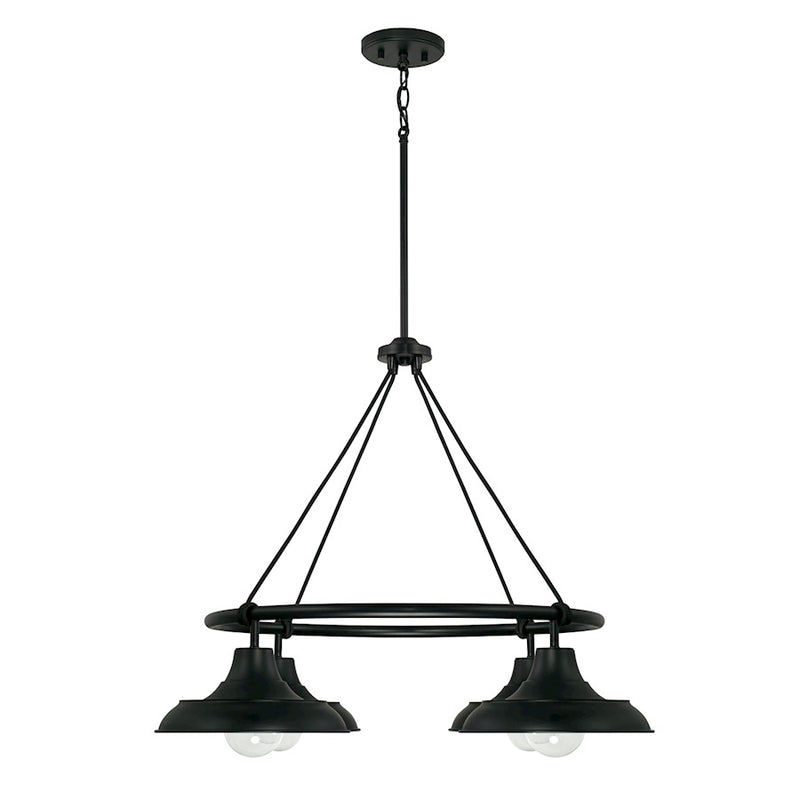 Capital Lighting Jones 4 Light Chandelier in Matte Black