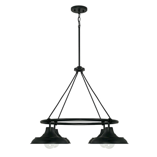 Capital Lighting Jones 4 Light Chandelier in Matte Black
