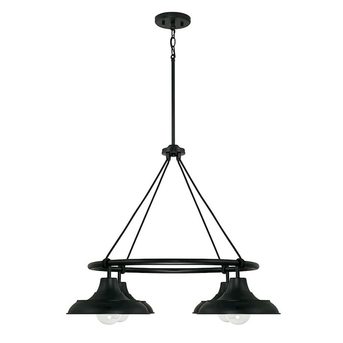 Capital Lighting Jones 4 Light Chandelier in Matte Black