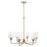 Capital Lighting Miller 6 Light Chandelier, Clear Ribbed