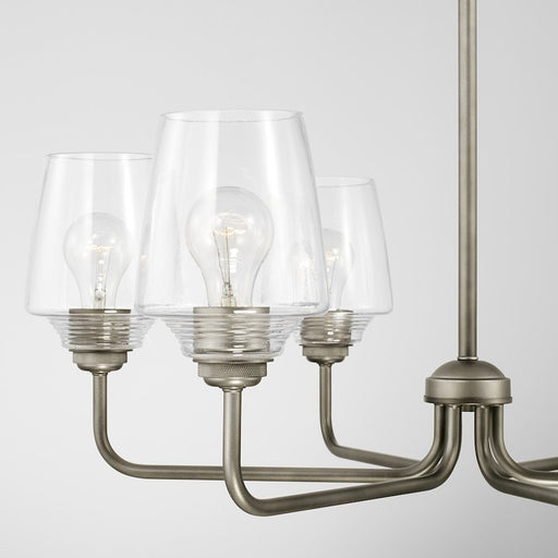 Capital Lighting Miller 6 Light Chandelier, Clear Ribbed