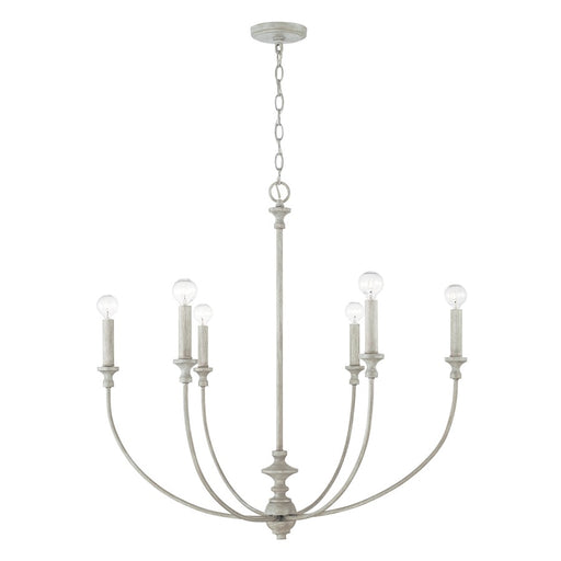 Capital Lighting Penelope 6 Light Chandelier in Painted Grey