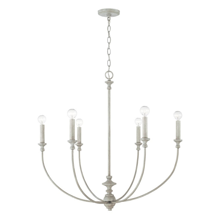 Capital Lighting Penelope 6 Light Chandelier in Painted Grey