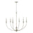 Capital Lighting Penelope 6 Light Chandelier in Painted Grey