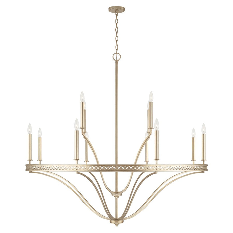 Capital Lighting Isabella 12 Light Chandelier in Winter Gold